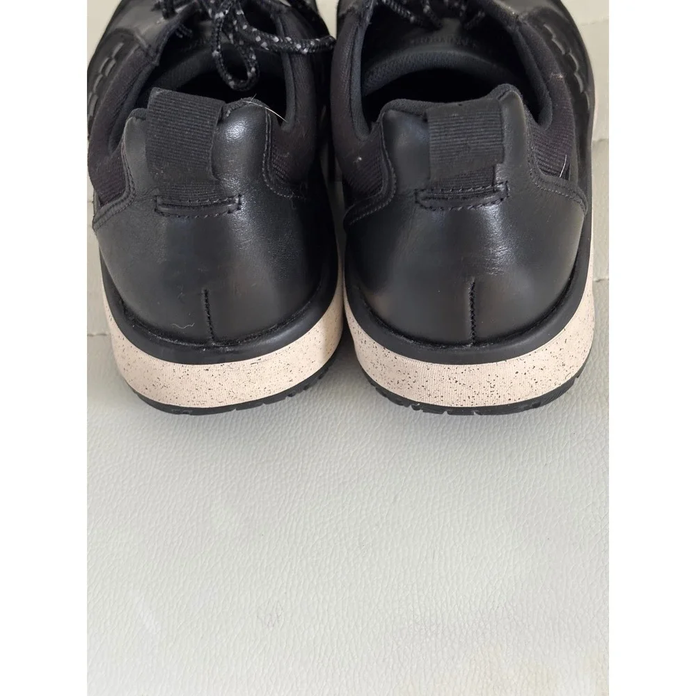 SAS Shoemakers Black Leather Suede‎ Comfort Walking Sneakers free timeg